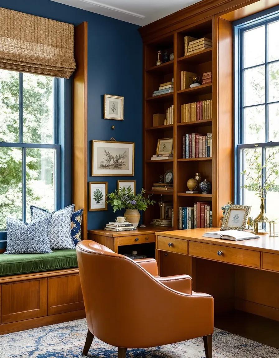 Navy & Oak Study Sanctuary Inspiration | Muse by Wayfair