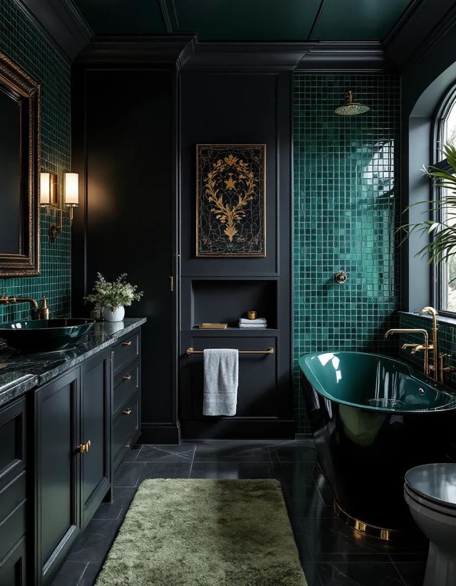 Emerald Enigma: A Luxurious Bath Collection Inspiration | Muse by Wayfair, image size:896x1152
