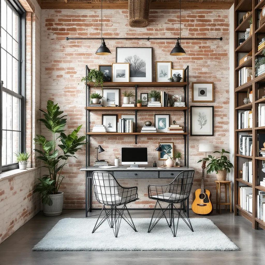 Brick \u0026 Botanical Home Office Inspiration | Muse by Wayfair, image size:1024x1024