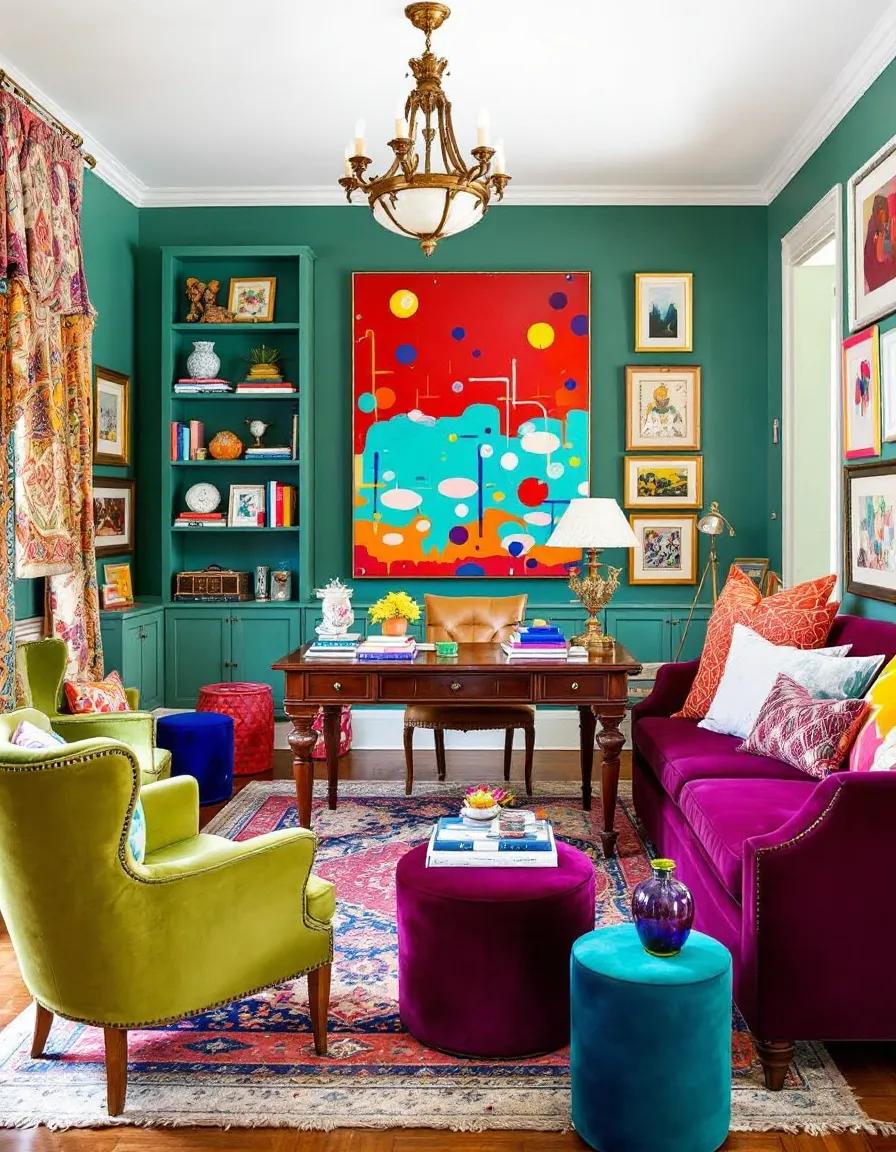 Jewel-Toned Eclectic Living Inspiration | Muse by Wayfair